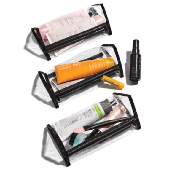 Mary Kay Roll-Up Hanging Travel Case - Black with Pink Hearts - NWOT - Picture 5 of 5